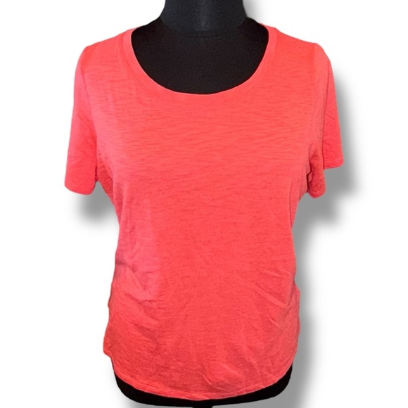 NWT TALBOTS Cotton Modal Back Detail Tee - Solid Patio Red Plus 1X - Picture 2 of 15